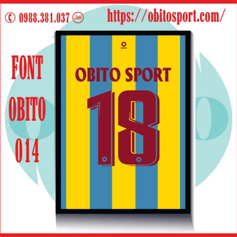 Mẫu Font số Obito 37 Xuất Sắc Nhất Obito Sport Áo Bóng Đá Cao Cấp