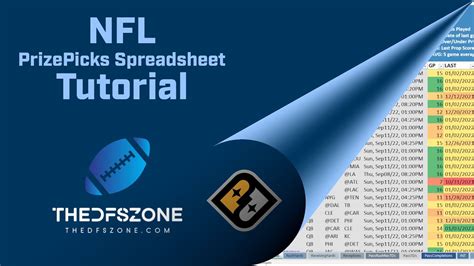 Thedfszone Nfl Prizepicks Spreadsheet Tutorial Youtube