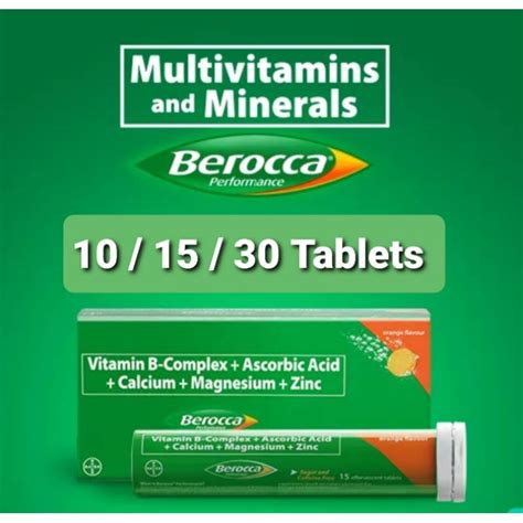 BEROCCA PERFORMANCE Multivitamins 10 15 30 Effervescent Tablets