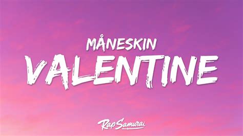 Måneskin Valentine Lyrics Youtube