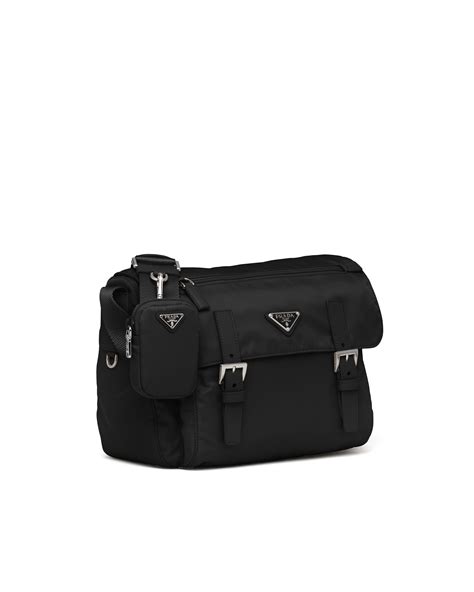 Black Re Nylon Shoulder Bag Prada