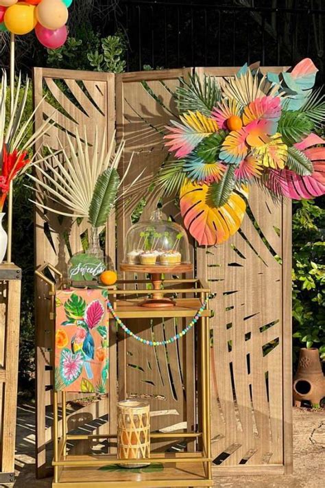 Vibrant Tropical Pool Party Inspiration