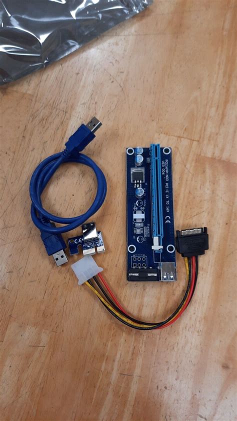 Mining Pcie Riser Ver Pci E X To X Usb Riser Adapter Ebay