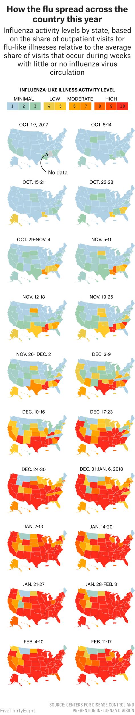 This Year’s Super Bad Flu Season In 20 Maps | FiveThirtyEight