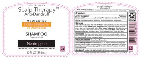 Neutrogena Scalp Therapy Anti Dandruff Extra Strength Details From The