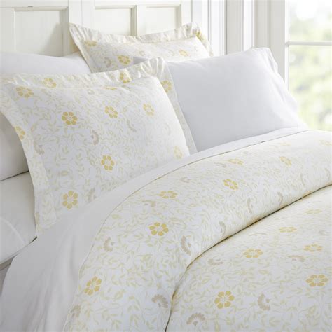 Heart And Home Premium Ultra Soft 3 Piece Spring Vines Print Duvet Cover Set