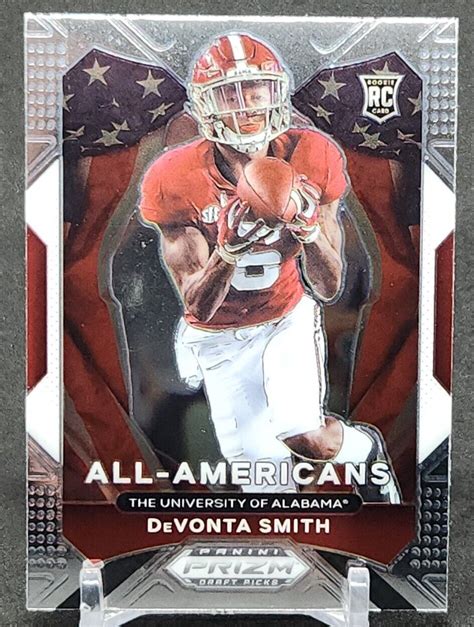 2021 Panini Prizm Draft Picks Football 186 DeVonta Smith RC Bama All