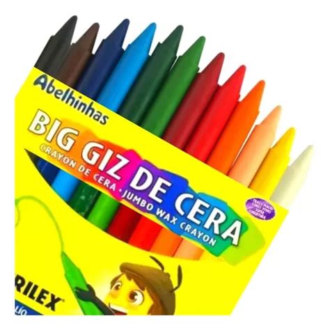 Big Giz De Cera Gizão Jumbo 12 Cores 112g Grosso Acrilex MercadoLivre