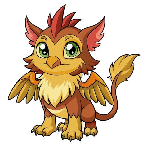 Cute Griffin Vector Art For Kids Premium Ai Generated Vector