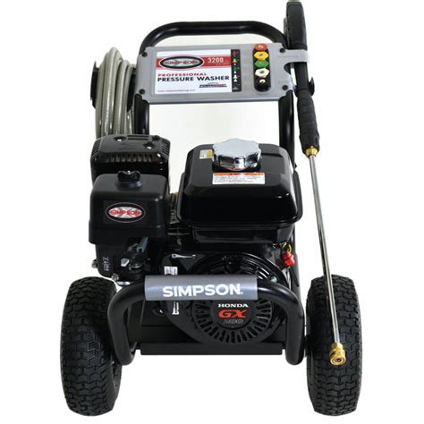 Simpson Cleaning Ps3228 Powershot Gas Pressure Washer Powered By Honda Gx200 3300 Psi At 25