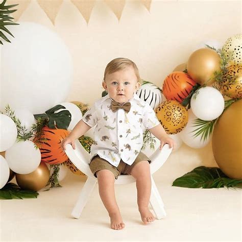 Safari Baby Boy Outfit For Jungle 1st Birthday Photoshoot Etsy