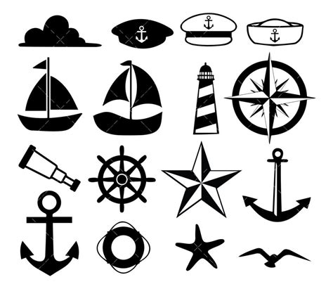 Nautical Svg Bundle Png Pdf Compass Svg Boat Svg Anchor Svg