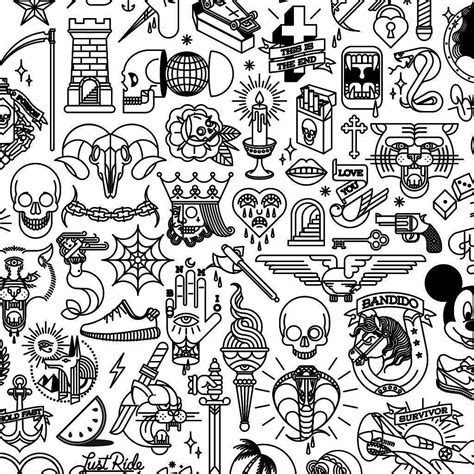 Pin By Shroutash On Try Ti Draw Tattoo Flash Art Doodle Tattoo