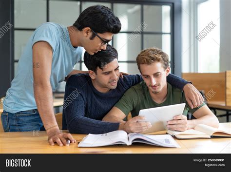 Group Friends Studying Image And Photo Free Trial Bigstock