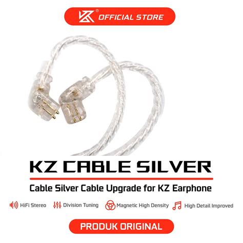 Jual Kz Knowledge Zenith Upgrade Cable Silver Cable Upgrade For Kz