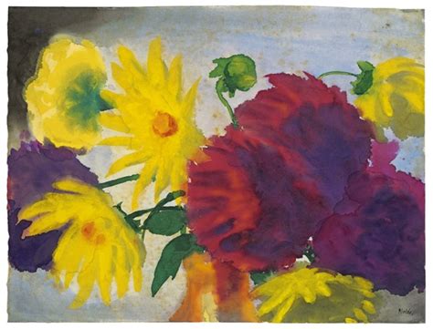 Rote Und Gelbe Dahlien By Emil Nolde On Artnet