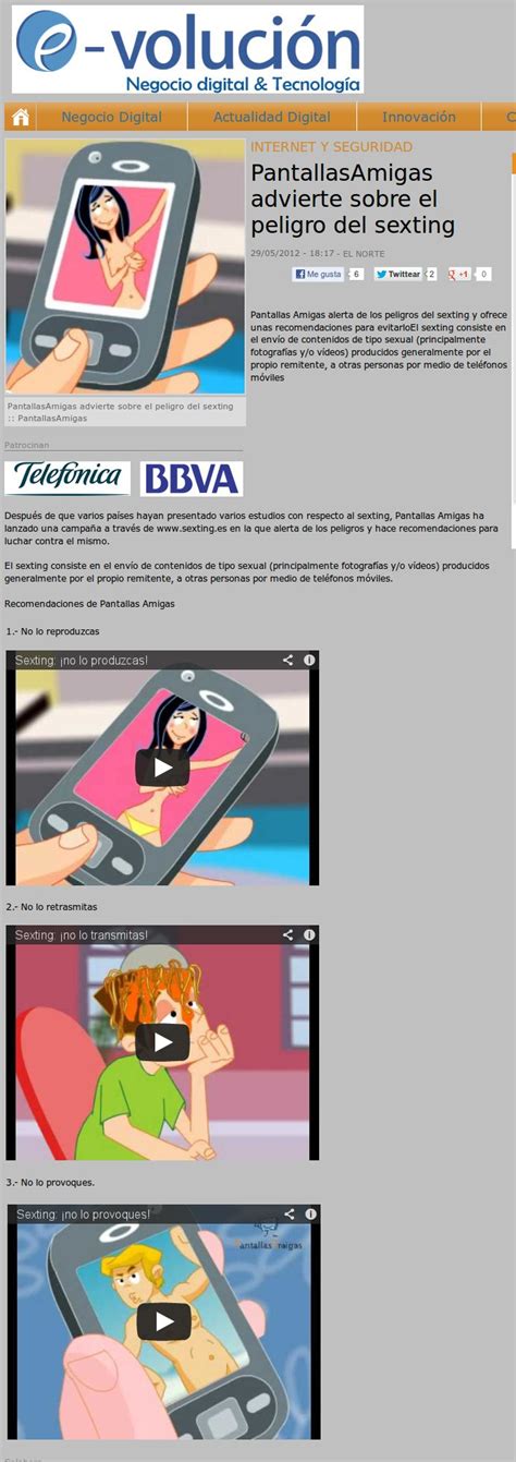 PantallasAmigas advierte sobre el peligro del sexting e volución