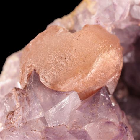 Quartz Var Amethyst With Calcite Idar Oberstein Birkenfeld