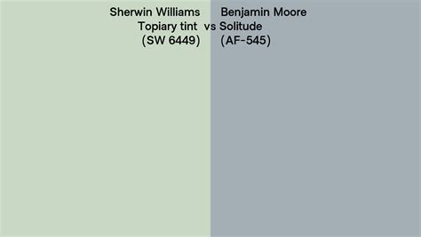 Sherwin Williams Topiary Tint Sw 6449 Vs Benjamin Moore Solitude Af