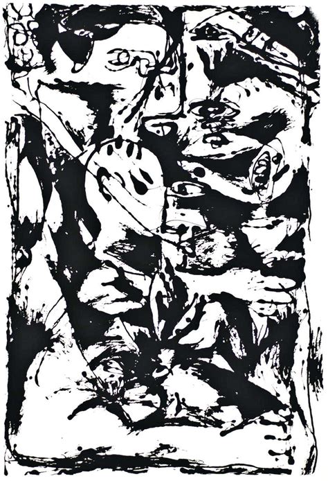 Jackson Pollock White Light Print Shelly Lighting