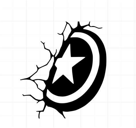 Avengers Captain America Shield Vinyl Decal Etsy UK