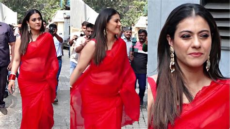 Kajol In Red Saree Mesmerising Enter At Salaam Venky Trailer Launch