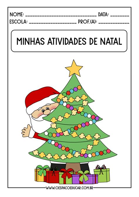 Capas coloridas Minhas atividades de Natal Blog Espaço Educar