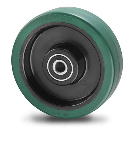industrial wheel Ø 125 x 36mm elastic rubber tires Load capacity 200kg