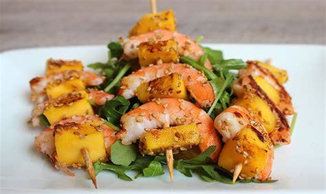 Brochettes de crevettes et mangue Bon À Savoir