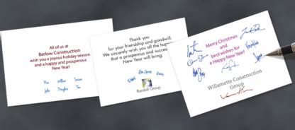 Christmas Cards With Printed Signatures | Cardphile