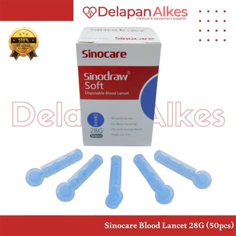 Sinocare Sinodraw Blood Lancet G Isi Pcs Soft Twist Jarum Lancet