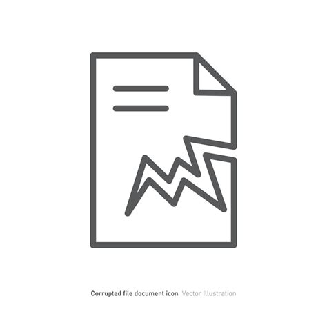 Premium Vector Broken Corrupted File Document Icon Design Vector