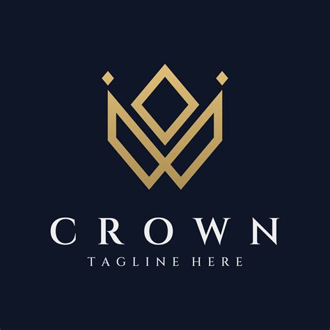 Royal Luxury Crown Abstract Logo Template Designcrown With Monogram