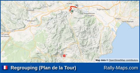 Karte Regrouping Plan De La Tour Rallye National Des Roches Brunes