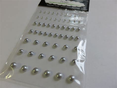 Darice Silver Adhesive Flat Back Pearls