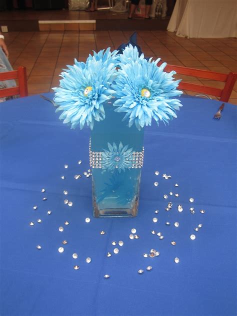 Some Colored Water Centerpieces In Purple Or Blue Water Centerpieces