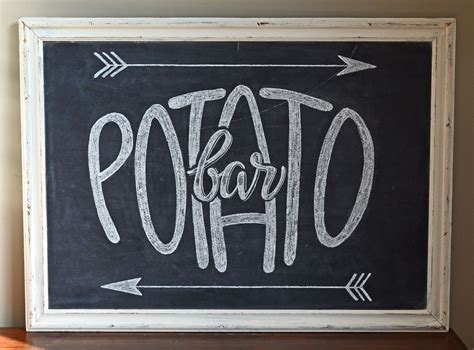 Potato Bar Sign Wedding Chalkboard Wedding Sign Hand Lettering