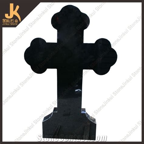 Black Granite Cross Headstone Tombstone From China