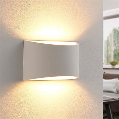 Parlun White Plaster Indoor Wall Sconce Parlun