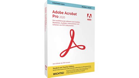 Adobe Acrobat Pro 2020 Student And Teacher Edition Vollversion 1