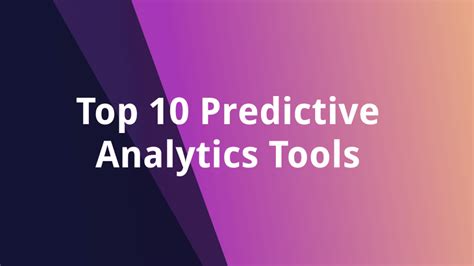 What Are Some Popular Predictive Analytics Tools