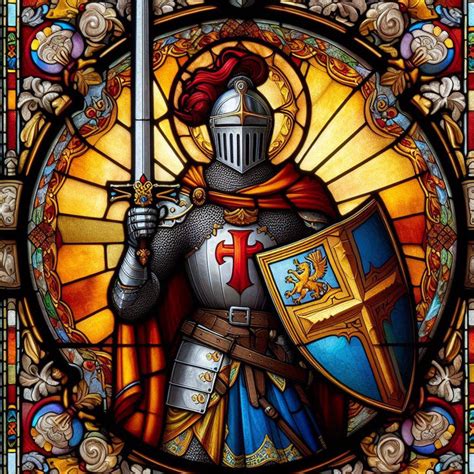 Stained Glass Knight By 583302 On Deviantart