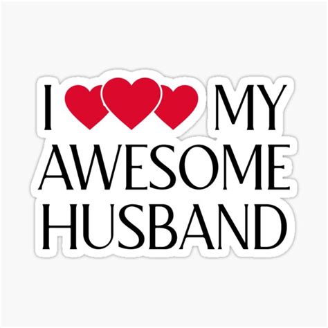 I Love My Awesome Husband I Love My Husband Red Heart Valentines Day