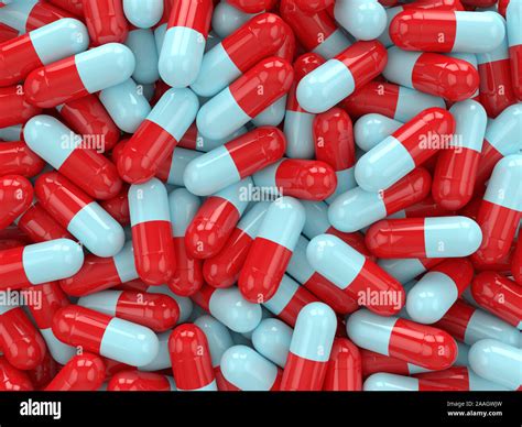 3d Render Of Stack Of Two Color Pills Stock Photo Alamy