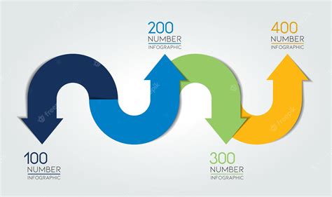 Premium Vector 4 Step Arrow Diagram Scheme Infographic