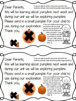 Pumpkin Patch Field Trip Parent Letter Teaching Resources Tpt