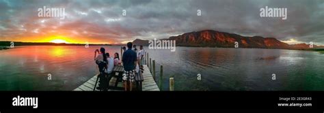 Mountain view sunset Stock Photo - Alamy