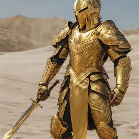 A golden warrior wearing golden armor by cliffljarrett17 on DeviantArt