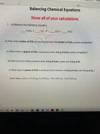 Answered Styles Balancing Chemical Equations Bartleby