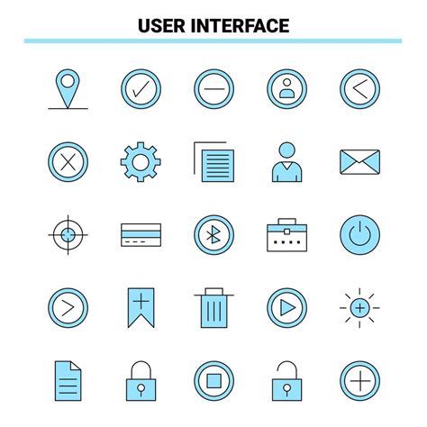 user interface black  blue icon set creative icon design  logo